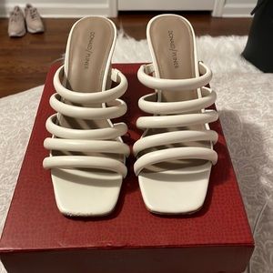 DONALD J PLINER BONE NAPPA HEELS